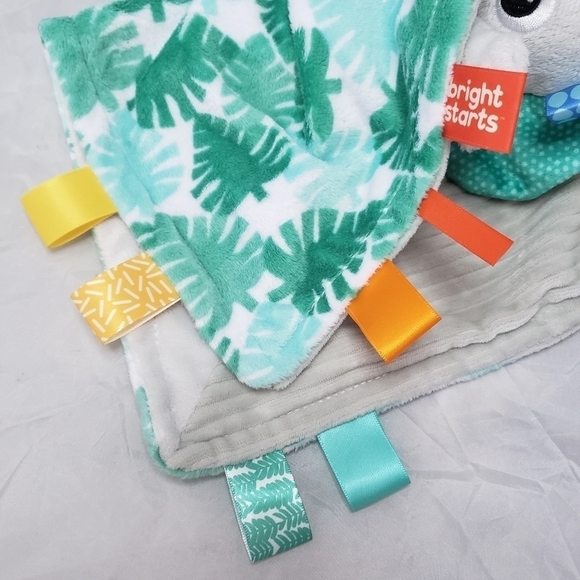 Bright Starts Cuddle‘nTags Elephant Taggie  Lovie Lovey Baby Comfort Blanket EUC - Picture 12 of 16